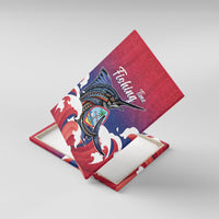 Guam Blue Marlin Fishing Canvas Wall Art Polynesian Style