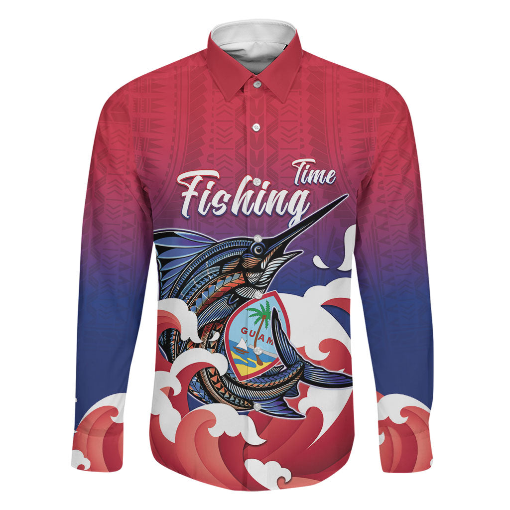 Guam Blue Marlin Fishing Family Matching Mermaid Dress and Hawaiian Shirt Polynesian Style