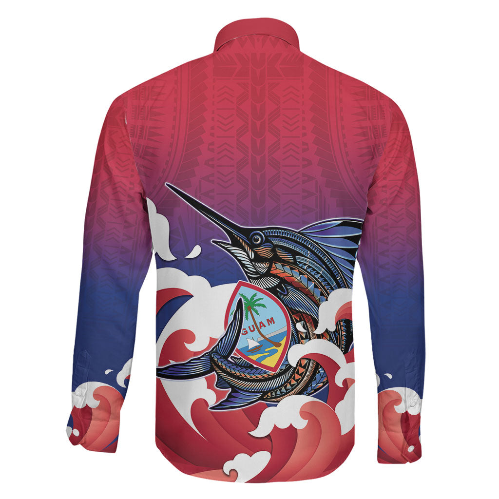 Guam Blue Marlin Fishing Family Matching Mermaid Dress and Hawaiian Shirt Polynesian Style