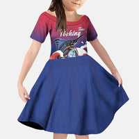 Guam Blue Marlin Fishing Family Matching Summer Maxi Dress and Hawaiian Shirt Polynesian Style