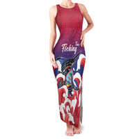 Guam Blue Marlin Fishing Family Matching Tank Maxi Dress and Hawaiian Shirt Polynesian Style