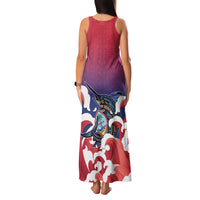 Guam Blue Marlin Fishing Family Matching Tank Maxi Dress and Hawaiian Shirt Polynesian Style