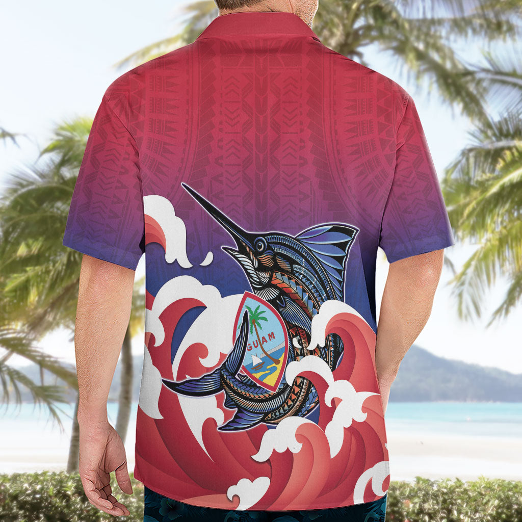 Guam Blue Marlin Fishing Hawaiian Shirt Polynesian Style LT05 - Polynesian Pride