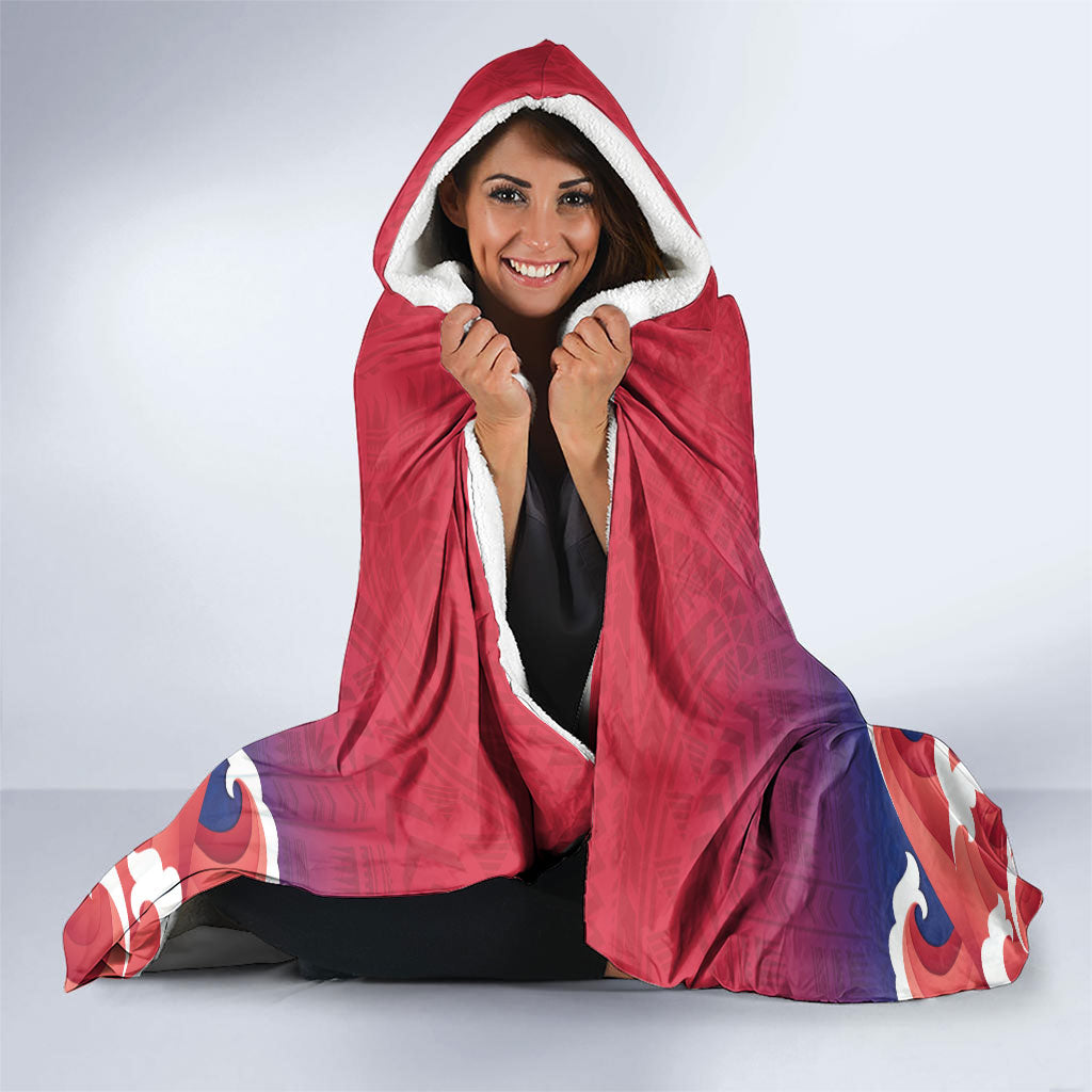 Guam Blue Marlin Fishing Hooded Blanket Polynesian Style LT05 - Polynesian Pride