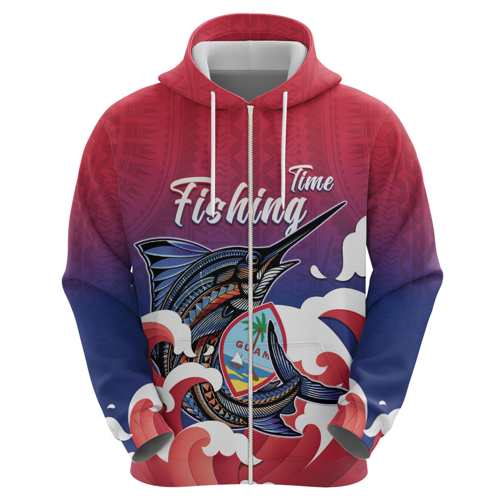 Guam Blue Marlin Fishing Hoodie Polynesian Style LT05 - Polynesian Pride