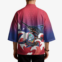 Guam Blue Marlin Fishing Kimono Polynesian Style LT05 - Polynesian Pride