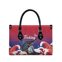 Guam Blue Marlin Fishing Leather Bag Polynesian Style LT05 - Polynesian Pride