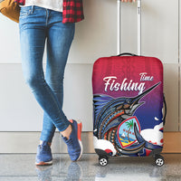 Guam Blue Marlin Fishing Luggage Cover Polynesian Style LT05 - Polynesian Pride