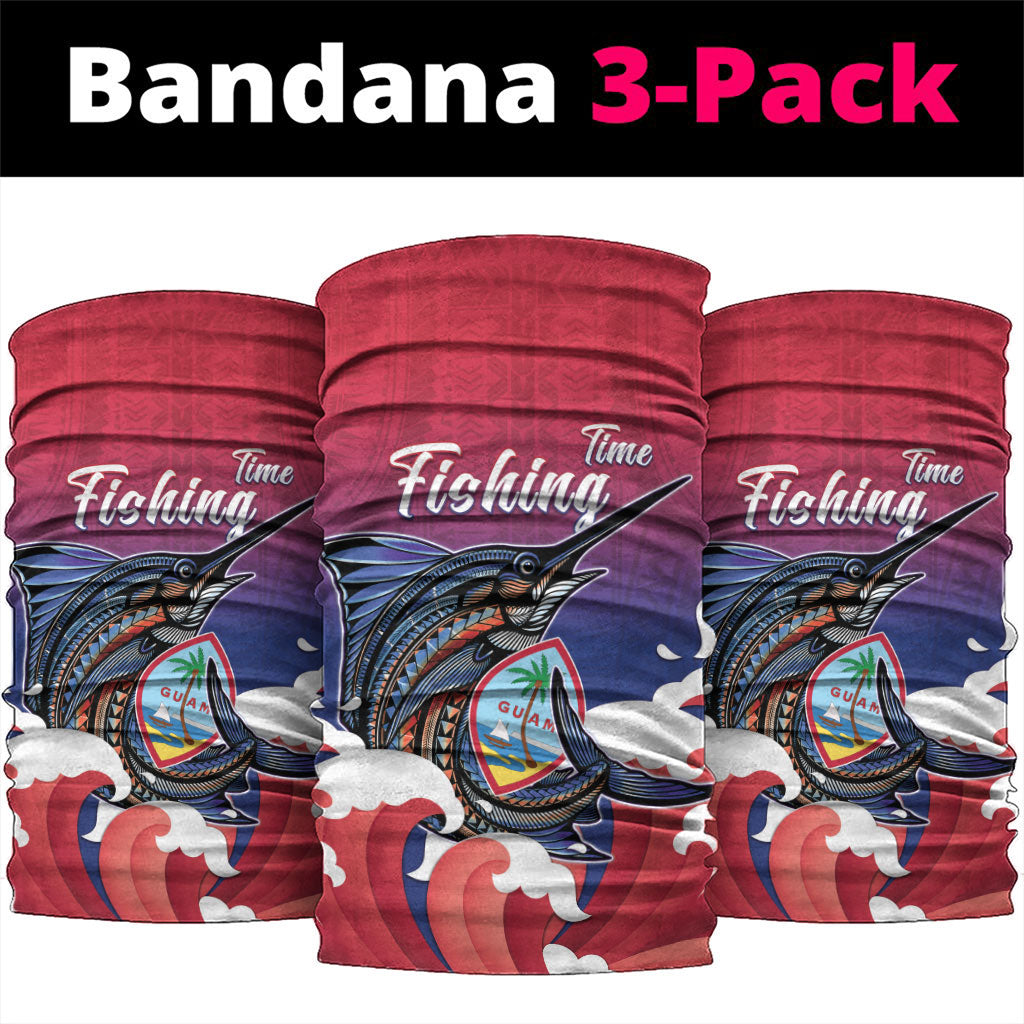 Guam Blue Marlin Fishing Neck Gaiter Polynesian Style LT05 package One Size: 25*50cm Red - Polynesian Pride