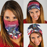 Guam Blue Marlin Fishing Neck Gaiter Polynesian Style LT05 - Polynesian Pride