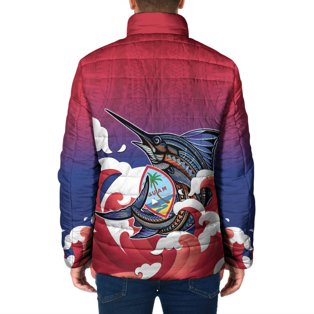 Guam Blue Marlin Fishing Padded Jacket Polynesian Style LT05 - Polynesian Pride