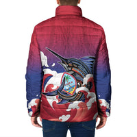 Guam Blue Marlin Fishing Padded Jacket Polynesian Style LT05 - Polynesian Pride