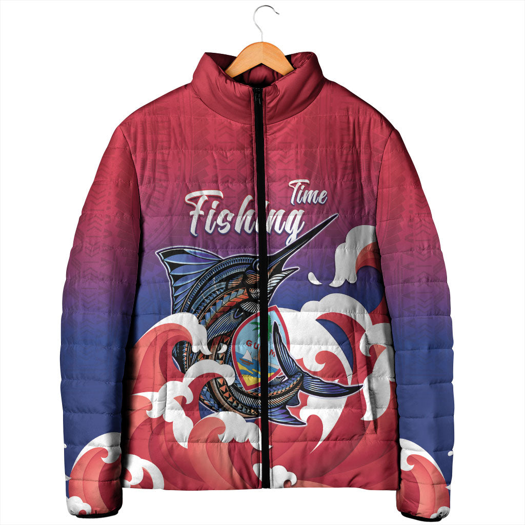 Guam Blue Marlin Fishing Padded Jacket Polynesian Style LT05 - Polynesian Pride