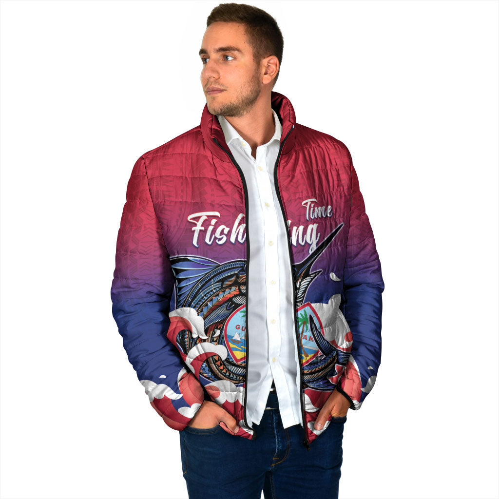 Guam Blue Marlin Fishing Padded Jacket Polynesian Style LT05 - Polynesian Pride