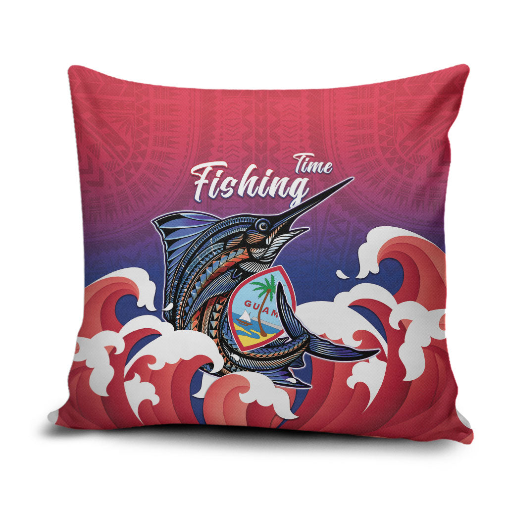 Guam Blue Marlin Fishing Pillow Cover Polynesian Style LT05 Red - Polynesian Pride