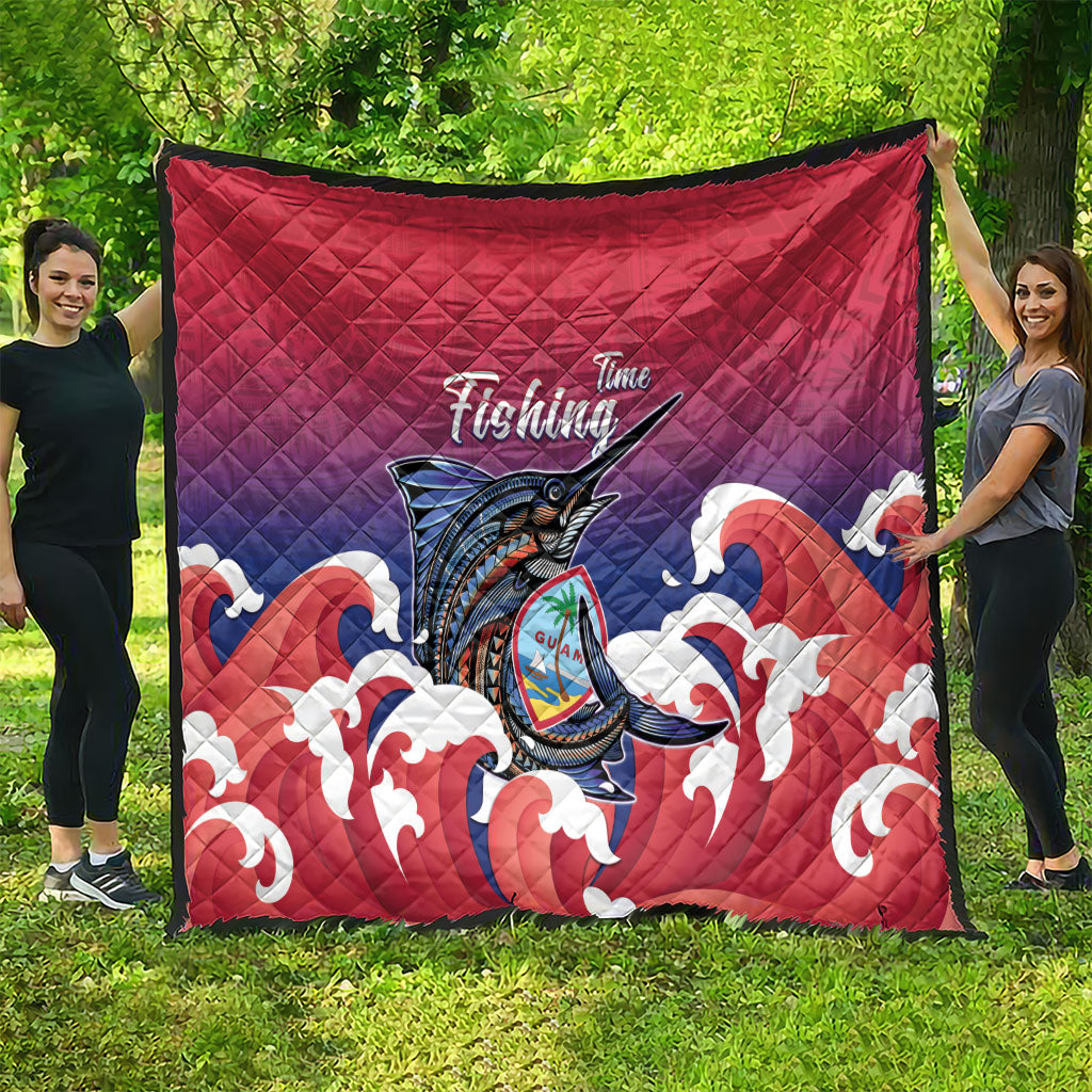 Guam Blue Marlin Fishing Quilt Polynesian Style LT05 - Polynesian Pride