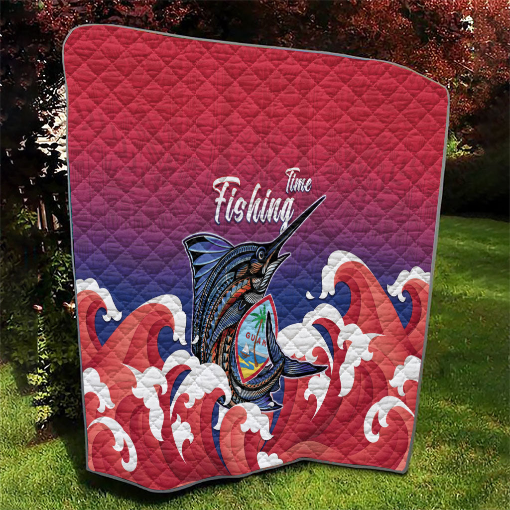 Guam Blue Marlin Fishing Quilt Polynesian Style LT05 - Polynesian Pride