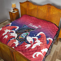 Guam Blue Marlin Fishing Quilt Polynesian Style LT05 - Polynesian Pride