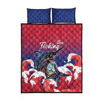 Guam Blue Marlin Fishing Quilt Bed Set Polynesian Style
