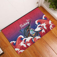 Guam Blue Marlin Fishing Rubber Doormat Polynesian Style LT05 - Polynesian Pride