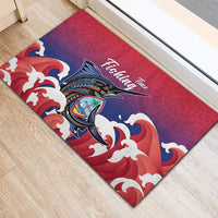 Guam Blue Marlin Fishing Rubber Doormat Polynesian Style LT05 - Polynesian Pride