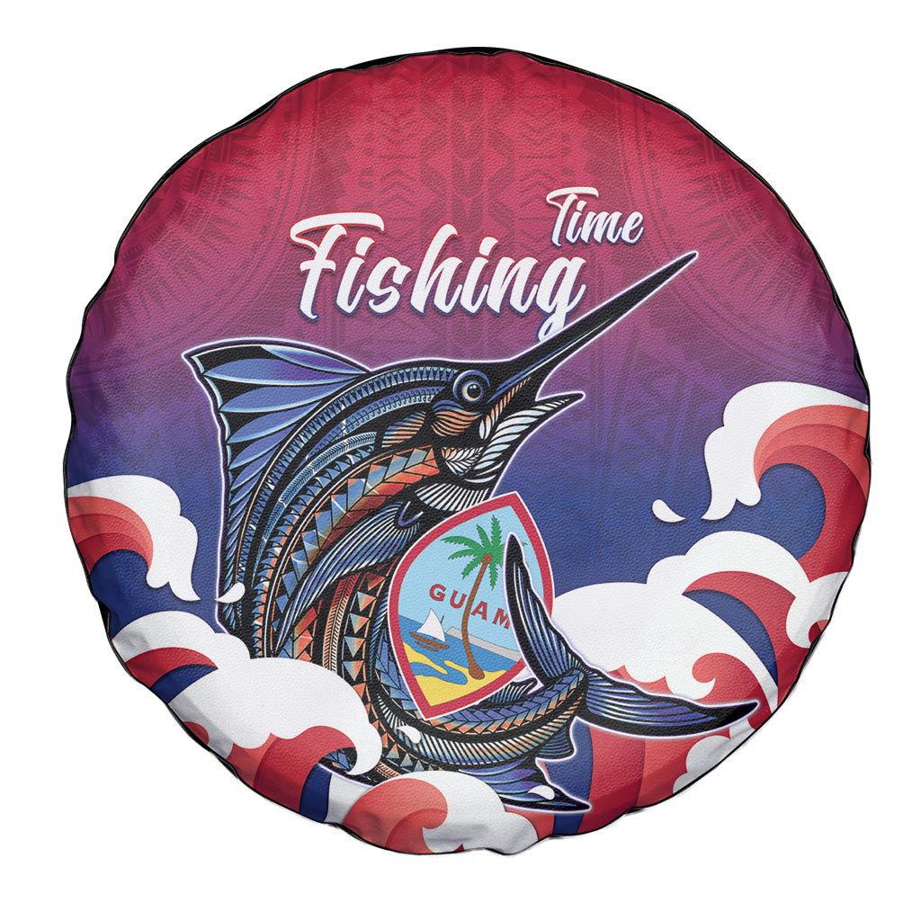 Guam Blue Marlin Fishing Spare Tire Cover Polynesian Style LT05 - Polynesian Pride