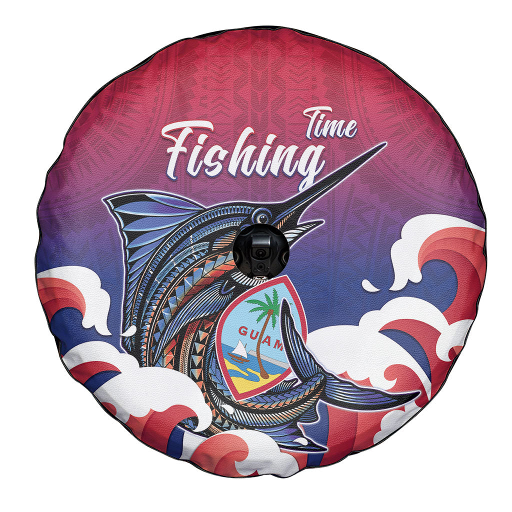 Guam Blue Marlin Fishing Spare Tire Cover Polynesian Style LT05 - Polynesian Pride