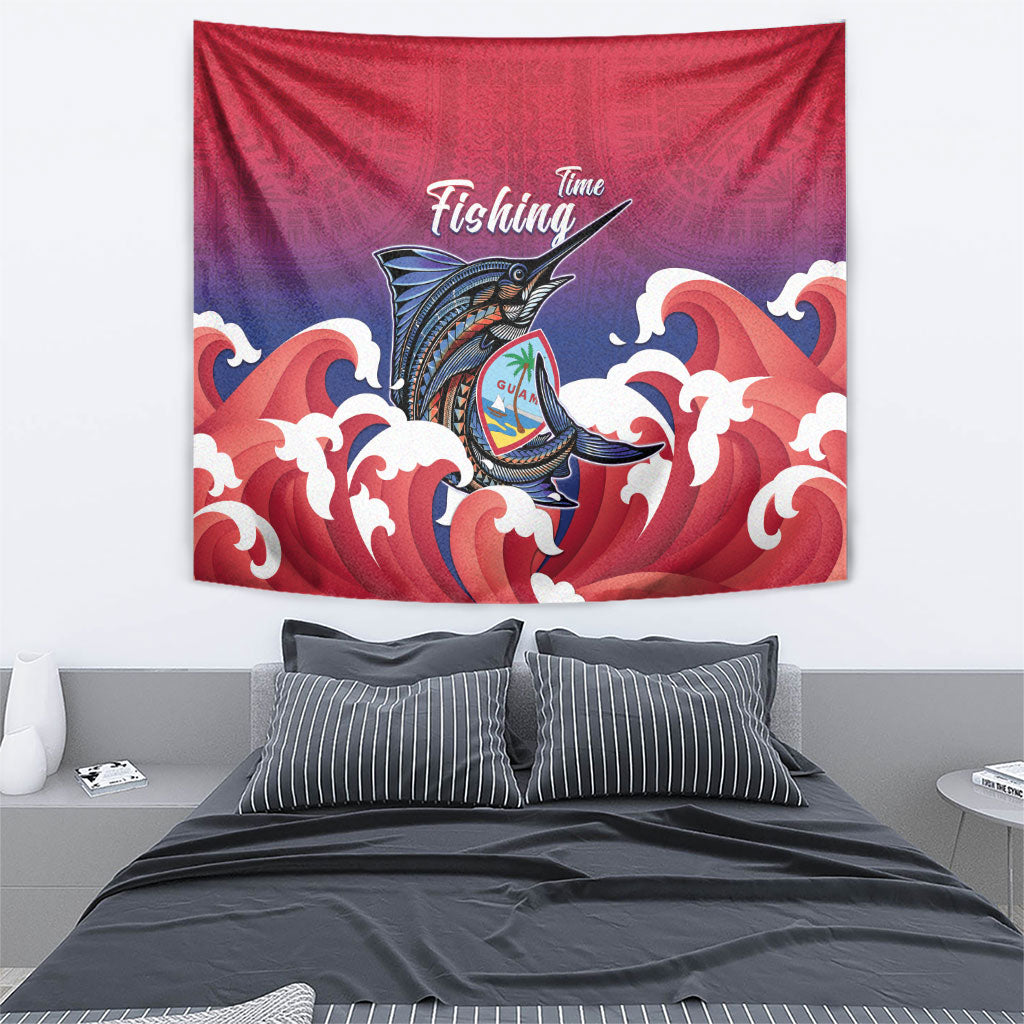 Guam Blue Marlin Fishing Tapestry Polynesian Style LT05 - Polynesian Pride