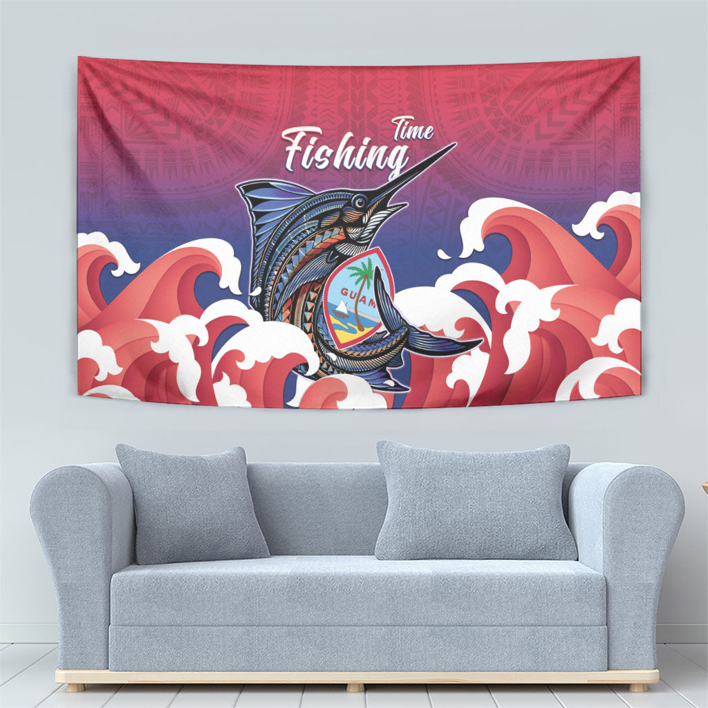 Guam Blue Marlin Fishing Tapestry Polynesian Style LT05 - Polynesian Pride