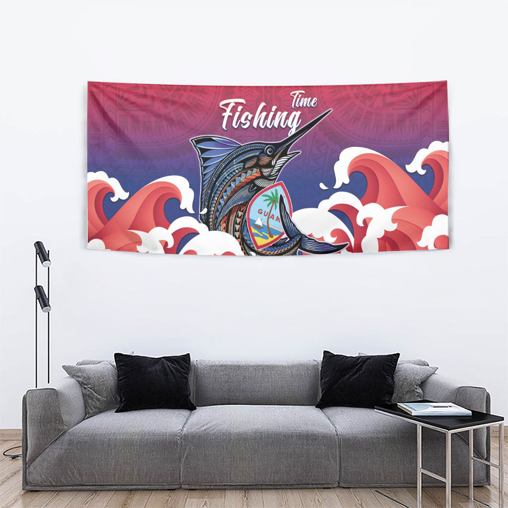 Guam Blue Marlin Fishing Tapestry Polynesian Style LT05 - Polynesian Pride