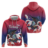 Guam Blue Marlin Fishing Zip Hoodie Polynesian Style LT05 - Polynesian Pride