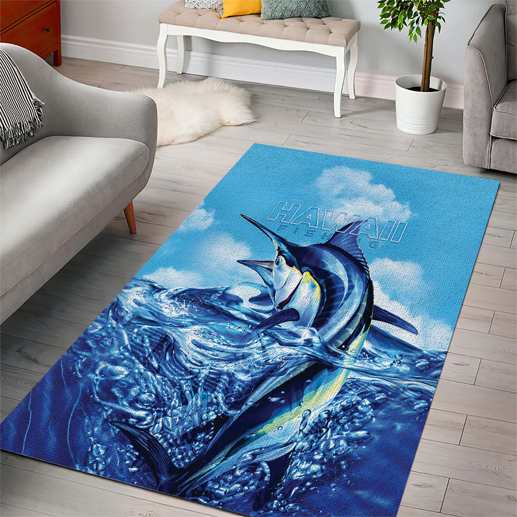 Hawaii Blue Marlin Fishing Area Rug LT05 - Polynesian Pride