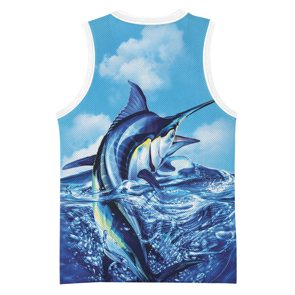 Hawaii Blue Marlin Fishing Basketball Jersey LT05 - Polynesian Pride