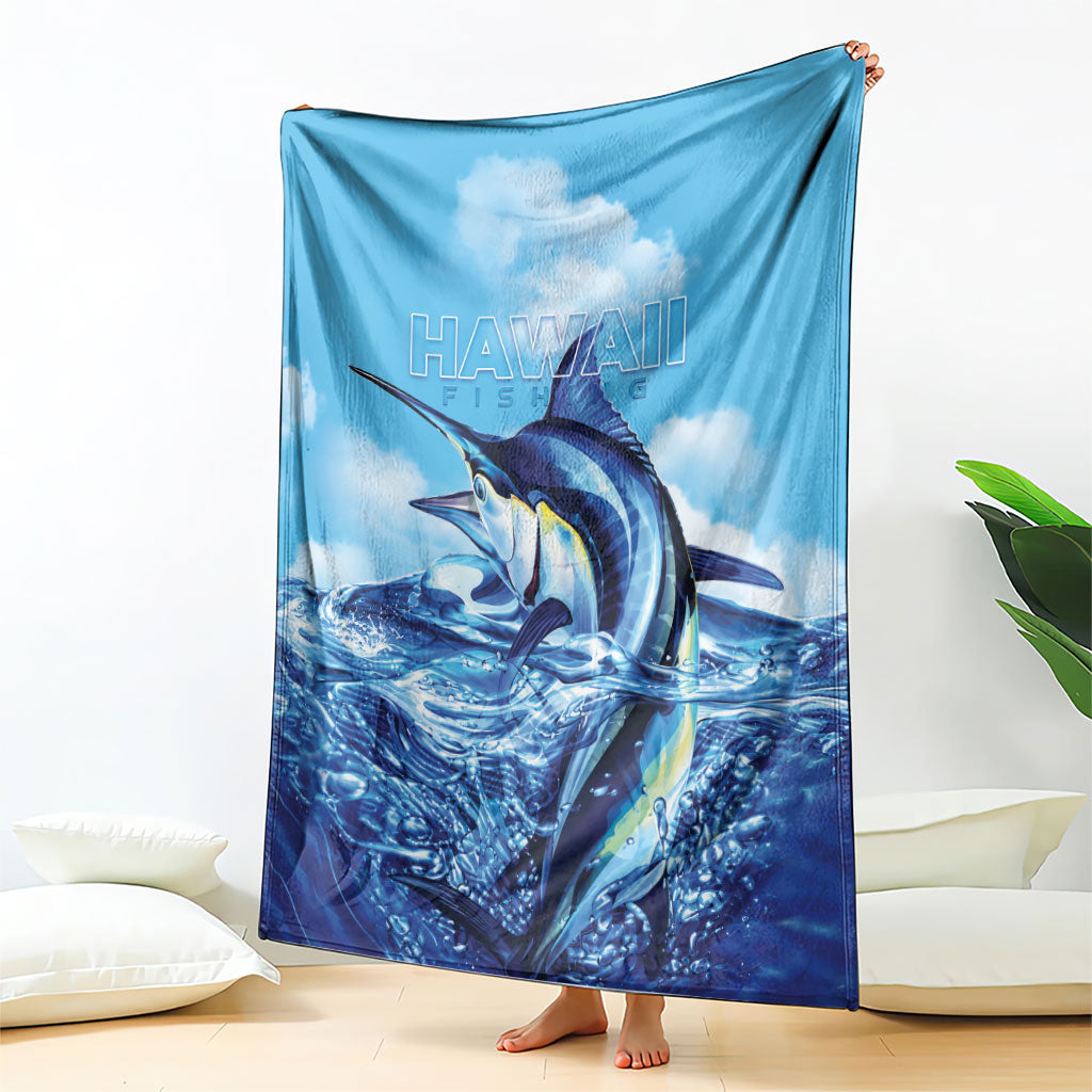 Hawaii Blue Marlin Fishing Blanket LT05 - Polynesian Pride