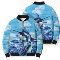 Hawaii Blue Marlin Fishing Bomber Puffer Jacket