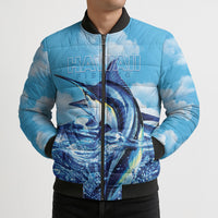 Hawaii Blue Marlin Fishing Bomber Puffer Jacket