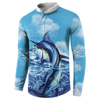 Hawaii Blue Marlin Fishing Button Sweatshirt LT05 - Polynesian Pride