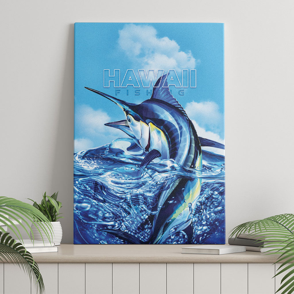 Hawaii Blue Marlin Fishing Canvas Wall Art LT05 - Polynesian Pride
