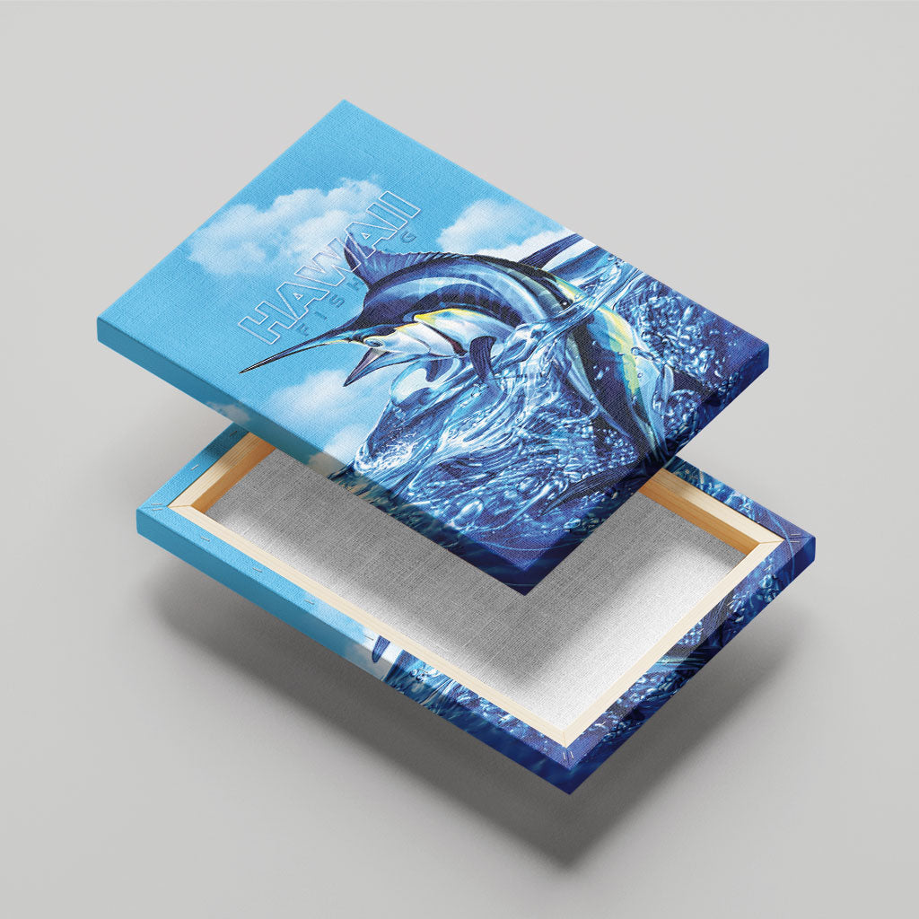 Hawaii Blue Marlin Fishing Canvas Wall Art LT05 - Polynesian Pride