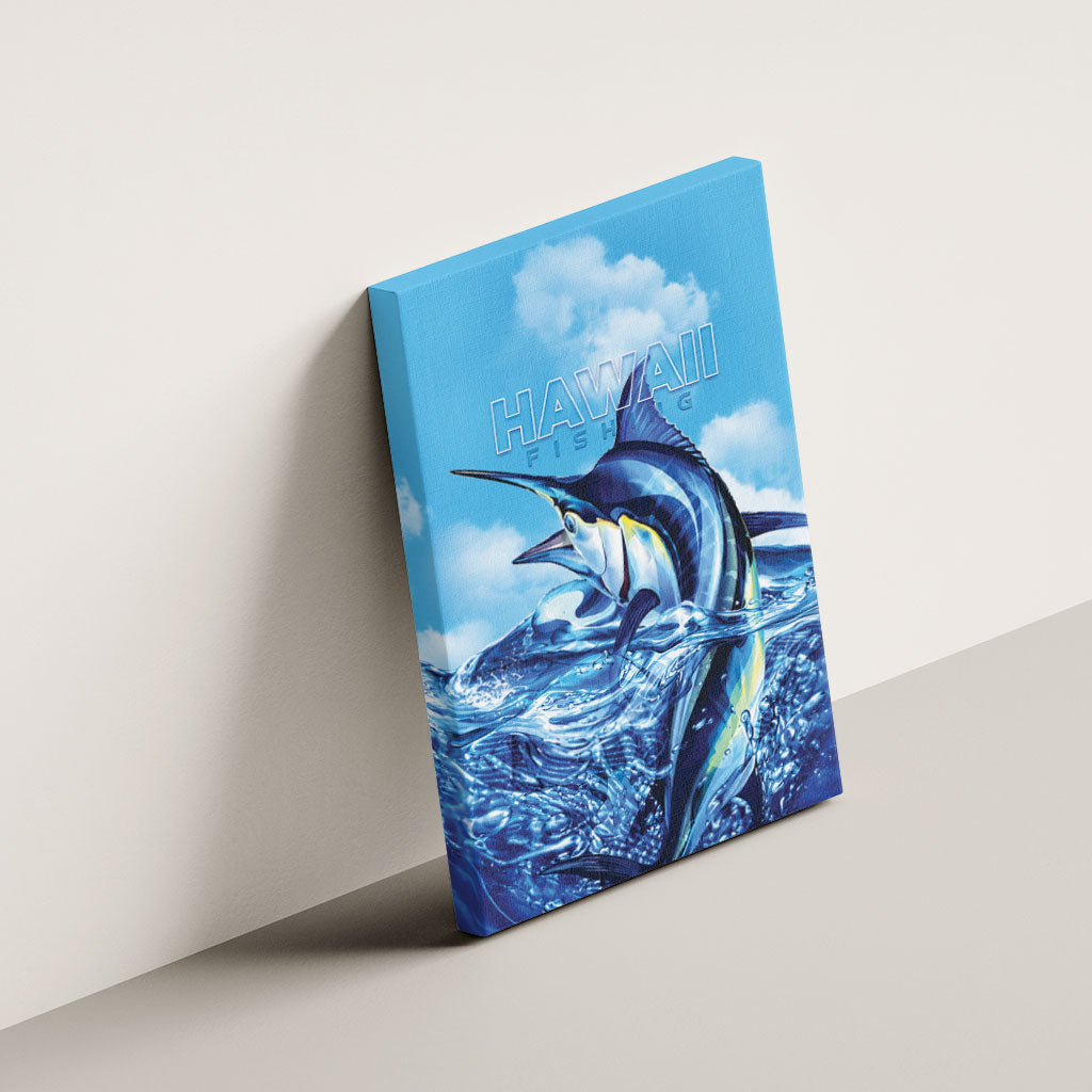 Hawaii Blue Marlin Fishing Canvas Wall Art LT05 - Polynesian Pride