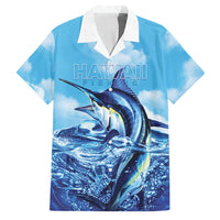 Hawaii Blue Marlin Fishing Family Matching Mermaid Dress and Hawaiian Shirt