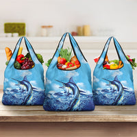 Hawaii Blue Marlin Fishing Grocery Bag LT05 3-pack One Size Blue - Polynesian Pride