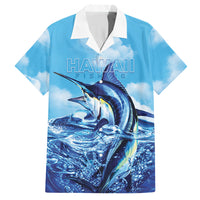 Hawaii Blue Marlin Fishing Hawaiian Shirt LT05 Blue - Polynesian Pride