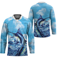 Hawaii Blue Marlin Fishing Hockey Jersey LT05 - Polynesian Pride
