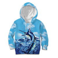 Hawaii Blue Marlin Fishing Kid Hoodie LT05 Hoodie Blue - Polynesian Pride