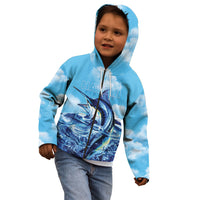 Hawaii Blue Marlin Fishing Kid Hoodie LT05 - Polynesian Pride
