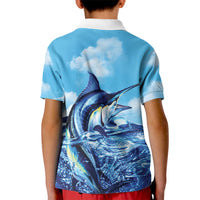 Hawaii Blue Marlin Fishing Kid Polo Shirt LT05 - Polynesian Pride