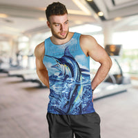 Hawaii Blue Marlin Fishing Men Tank Top LT05 Blue - Polynesian Pride
