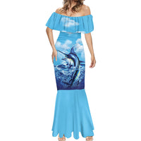 Hawaii Blue Marlin Fishing Mermaid Dress LT05 - Polynesian Pride