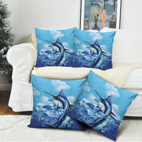 Hawaii Blue Marlin Fishing Pillow Cover